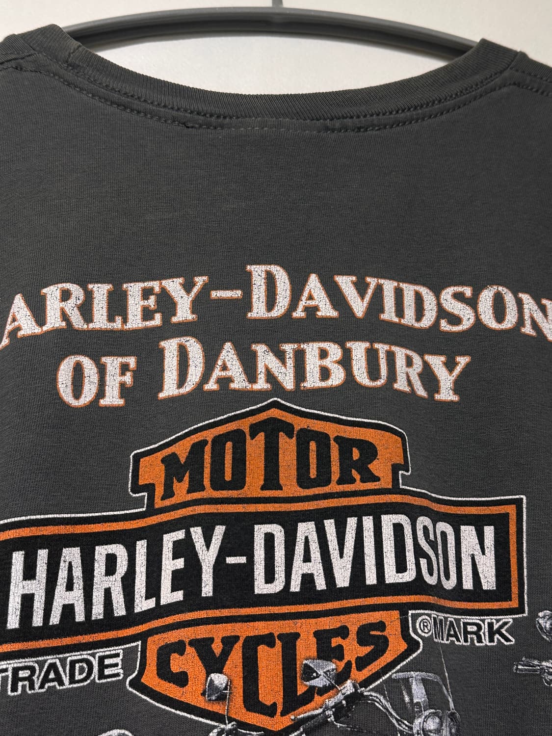 90~00s 할리데이비슨 스컬 프린팅 반팔 상품이미지3