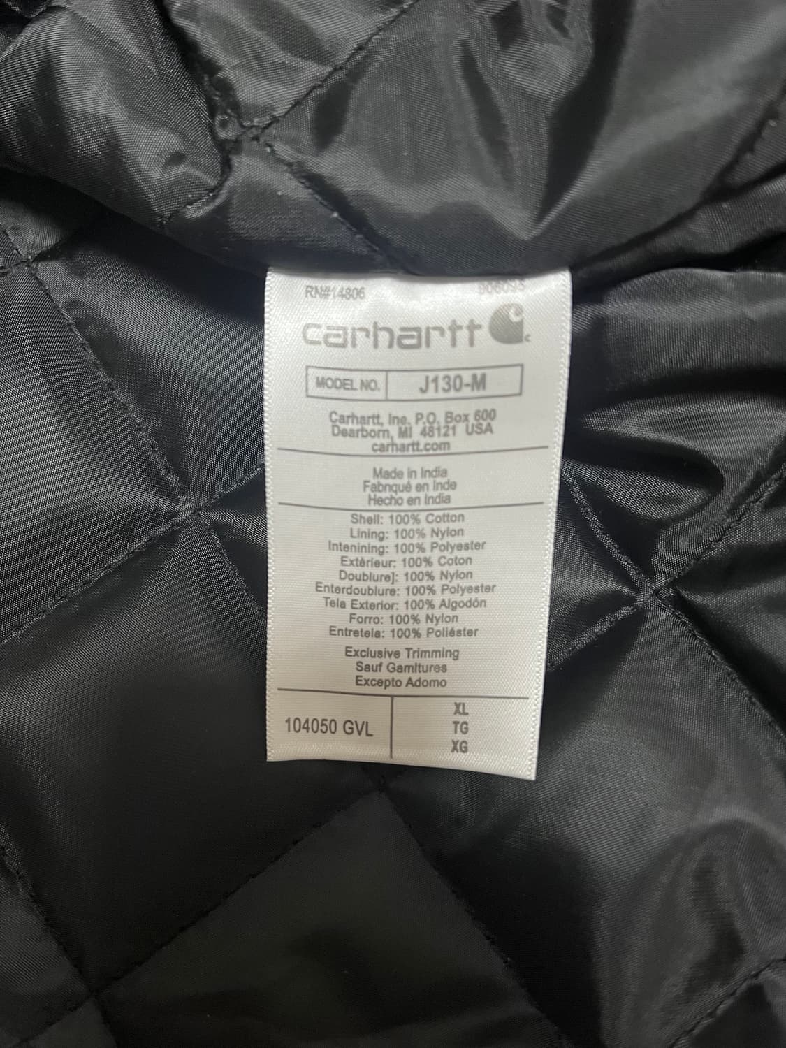 칼하트 덕 액티브 자켓 j130 m 상품이미지6