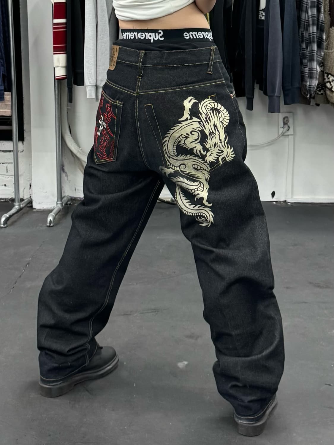 도그타운 오리엔탈 드래곤 데님팬츠 상품이미지1