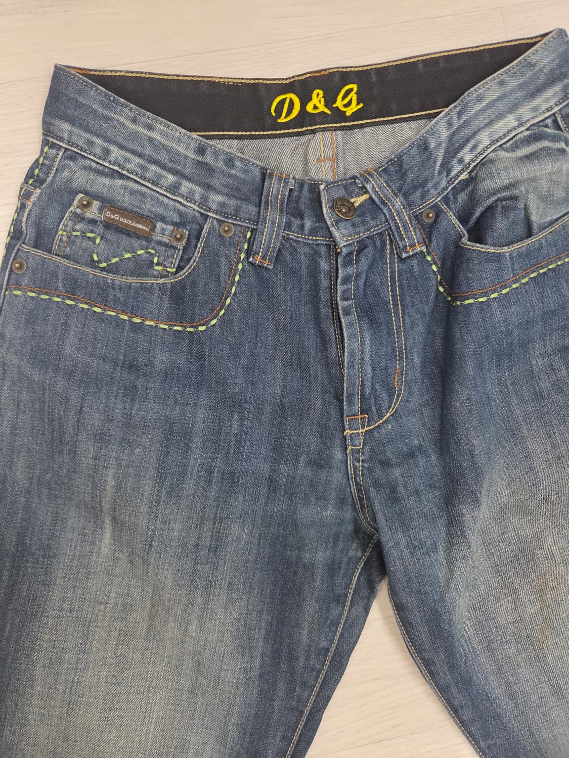 ​D&G 사자 자수 빈티지 워싱 데님 상품이미지4