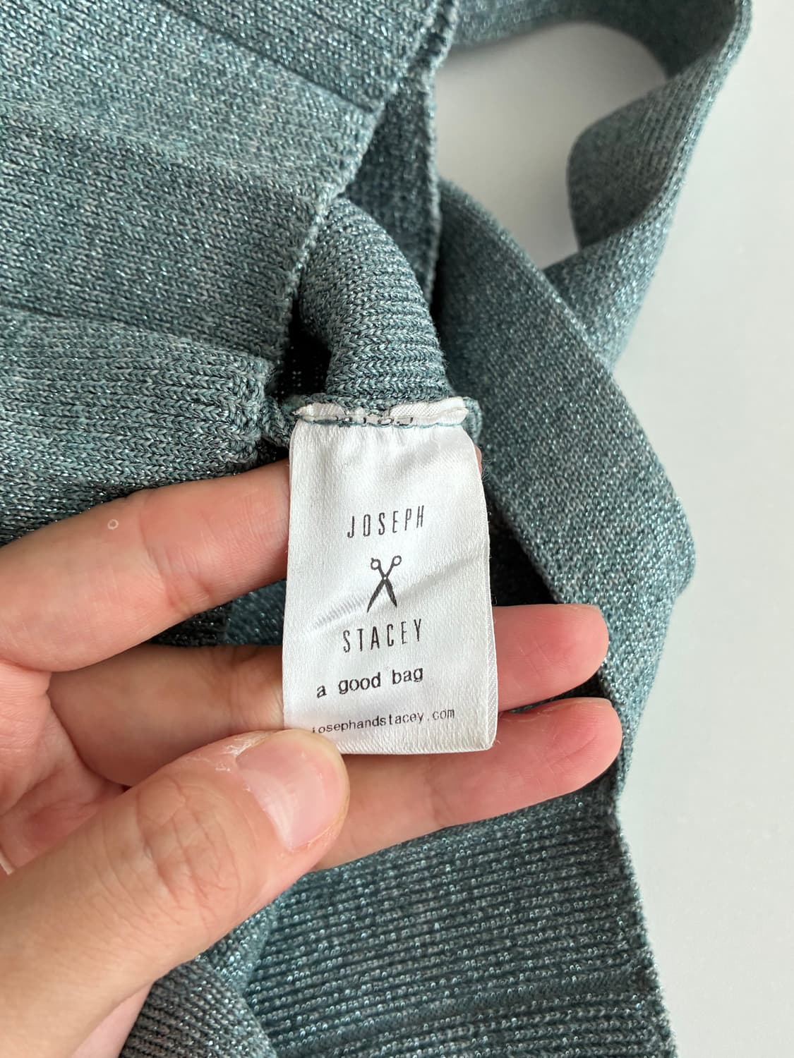 조셉앤스테이시 럭키 플리츠 니트 백 더스티블루 상품이미지5