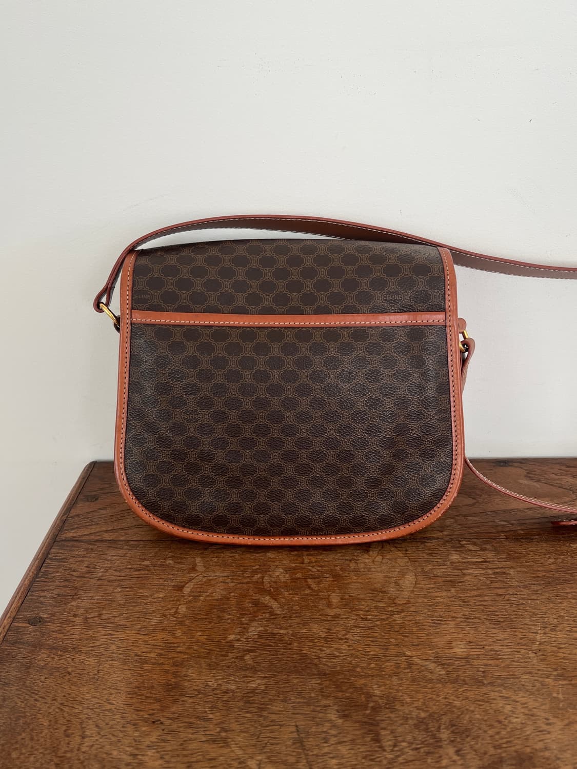 빈티지 셀린 브라운 마카담 플랩 숄더&크로스백 상품이미지10