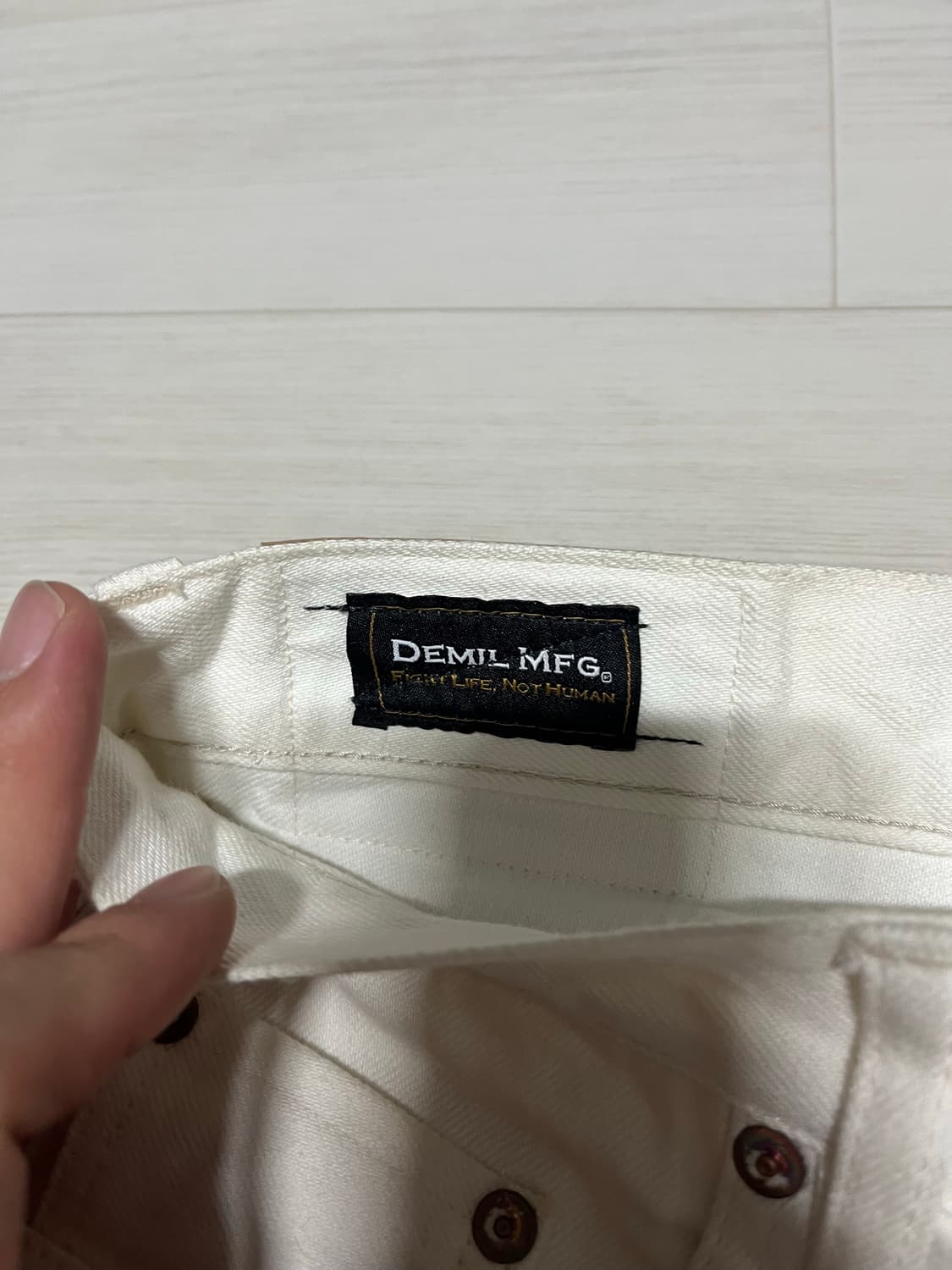 데밀 x 유니페어 Lot 164 셀비지 데님 팬츠 판매합니다. 상품이미지4