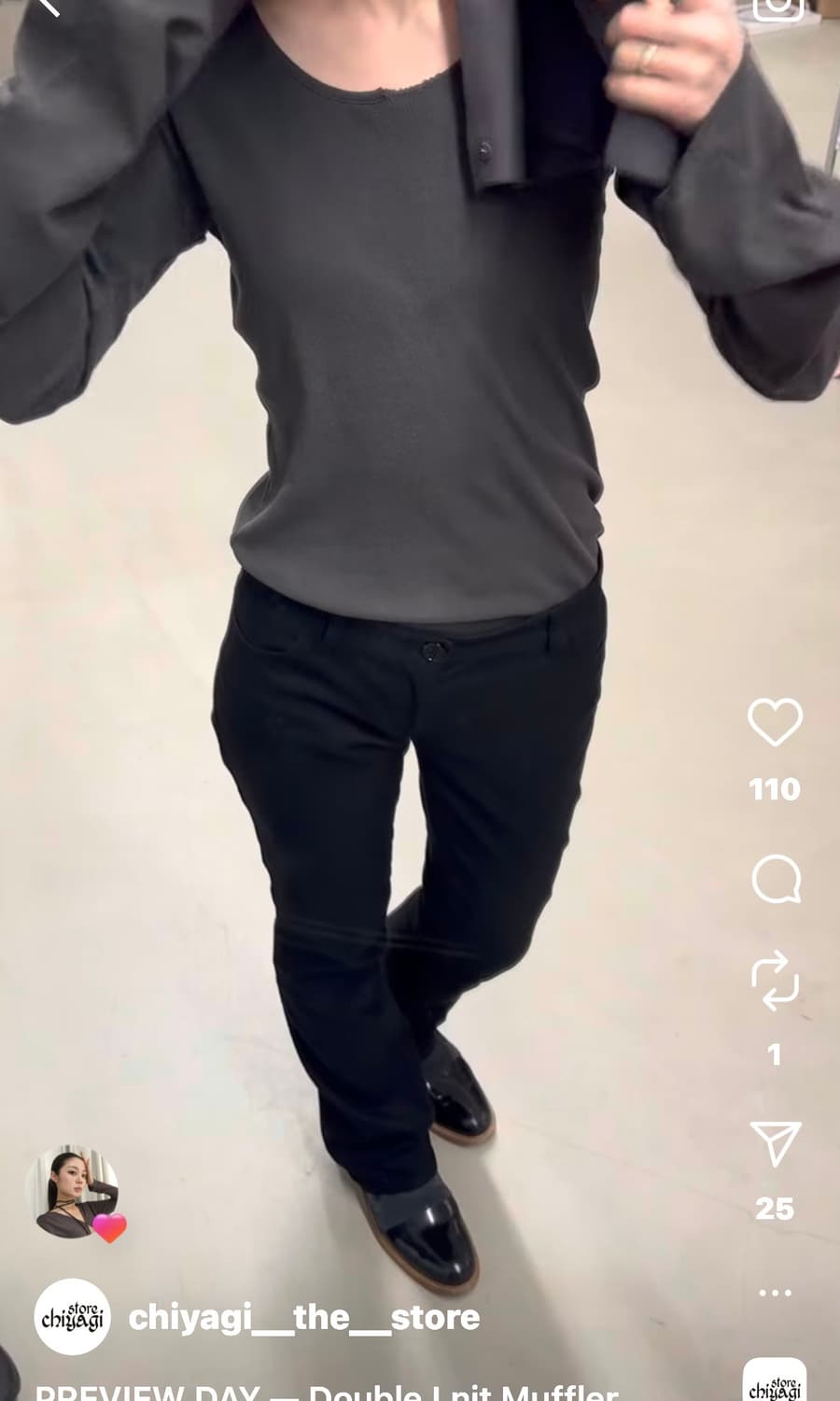 Chiyagi 키야기 해링본 팬츠 S 상품이미지6