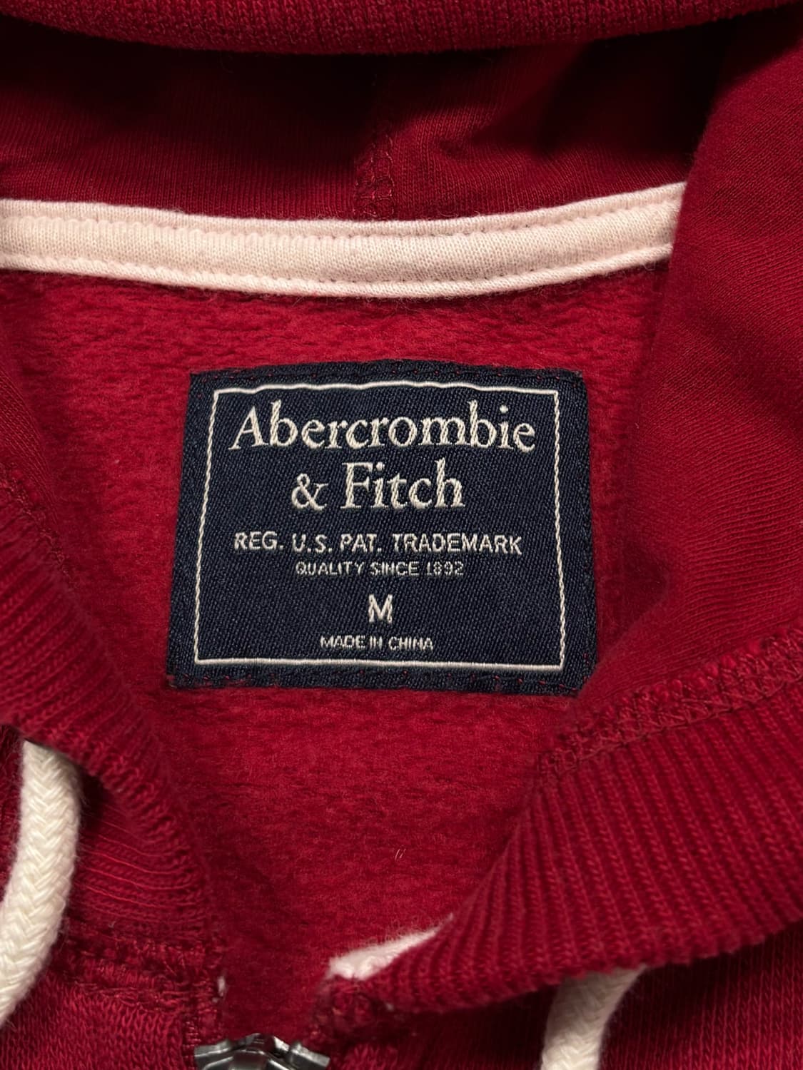 아베크롬비 스펠로고 레드 후드집업 상품이미지6