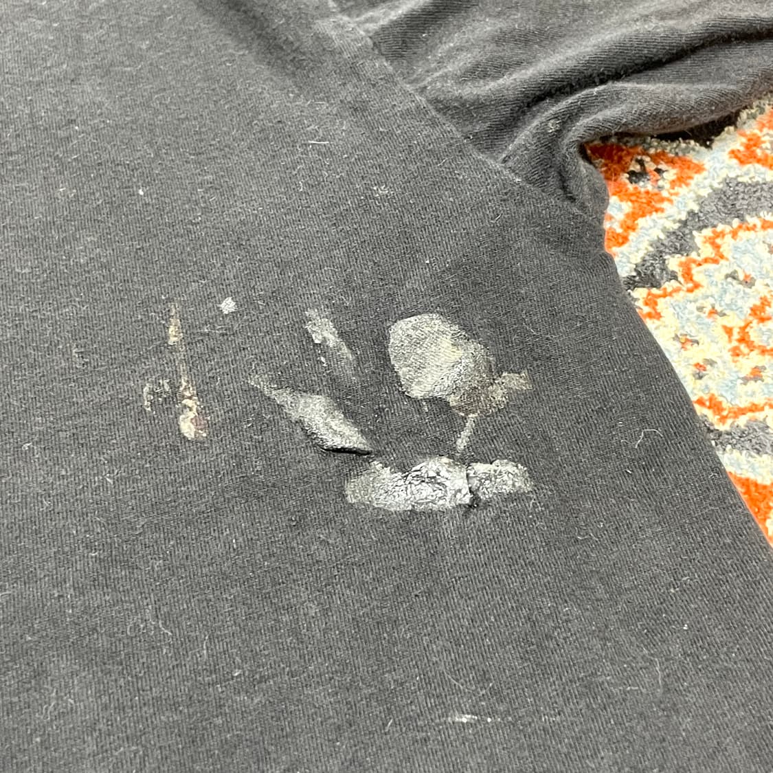 빈티지 스펠 프린팅 블랙 반팔티셔츠 남성2XL 상품이미지7