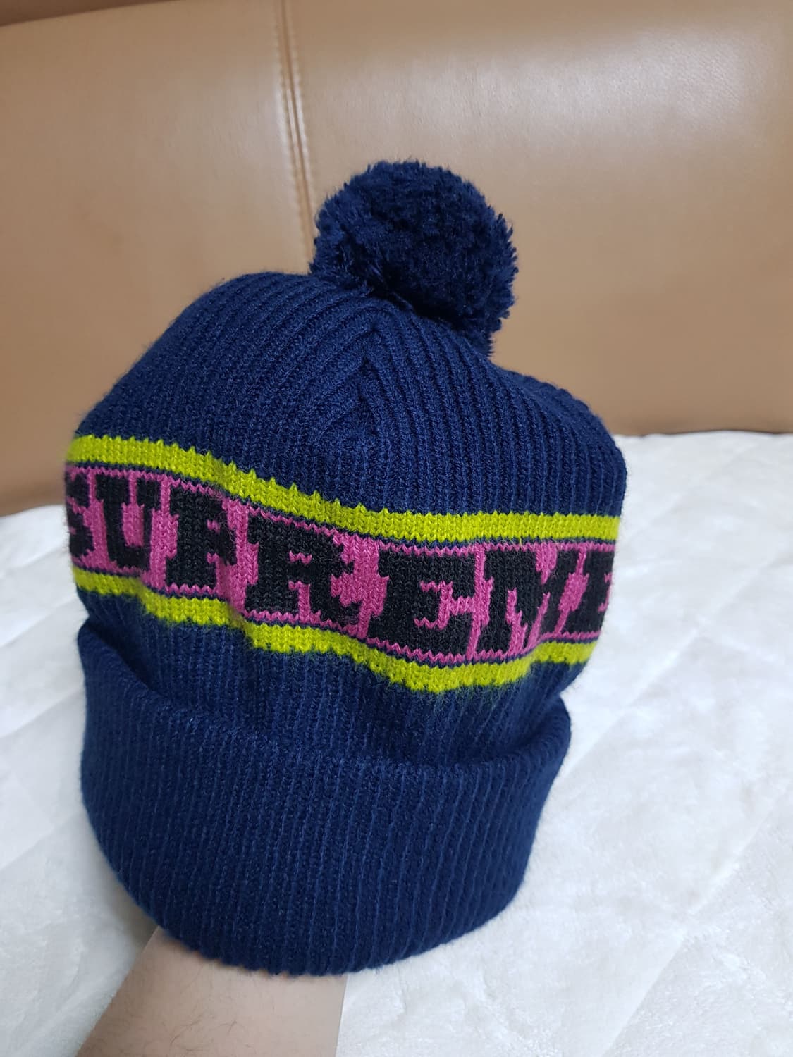 슈프림 빅스트라이프 비니 모자 네이비 24FW 상품이미지3