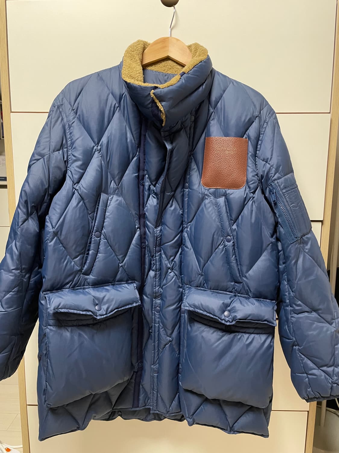 언더커버 14fw 패디드 가죽탭 자켓 상품이미지1