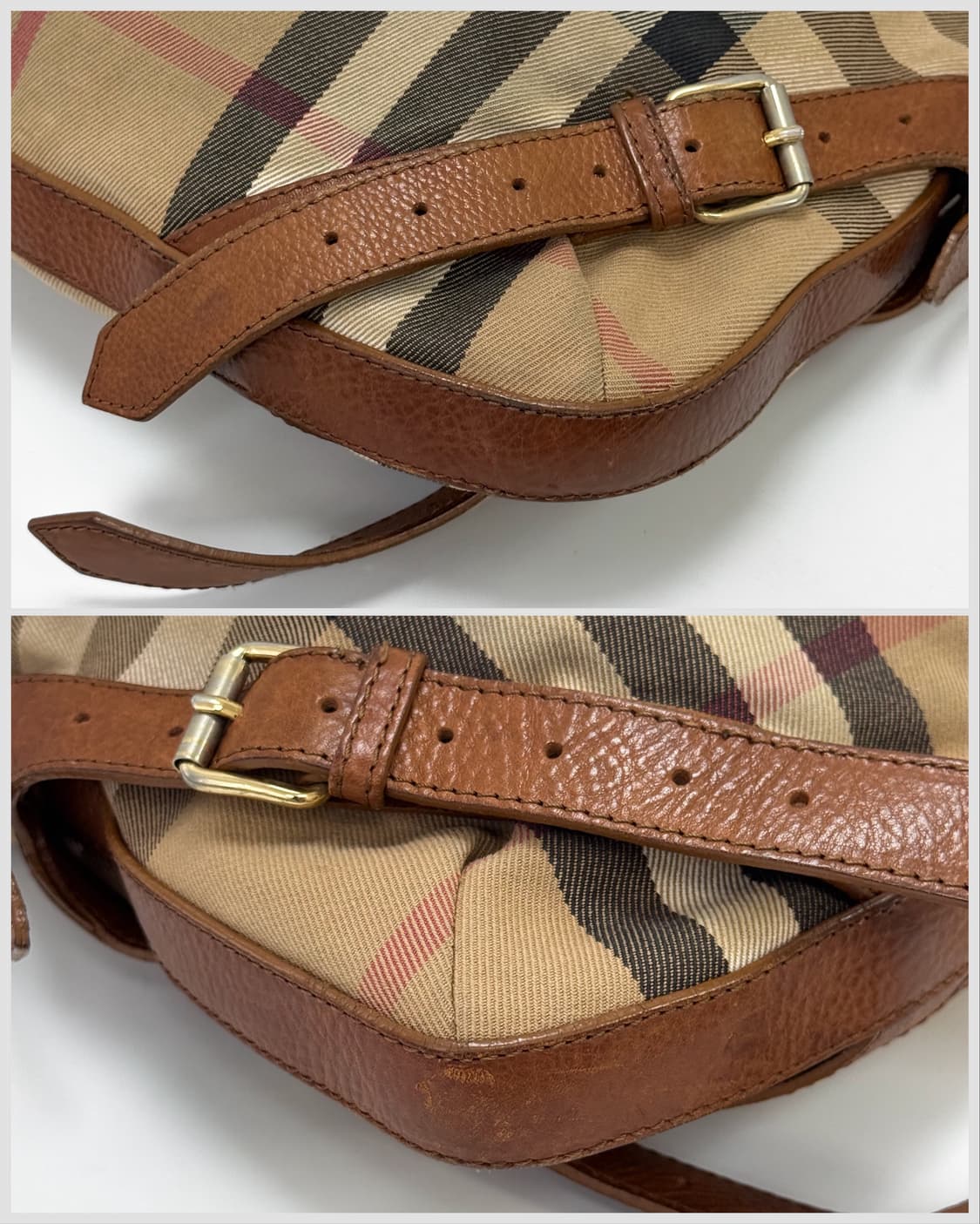 Burberry Canvas Leather Hobo Bag 상품이미지10