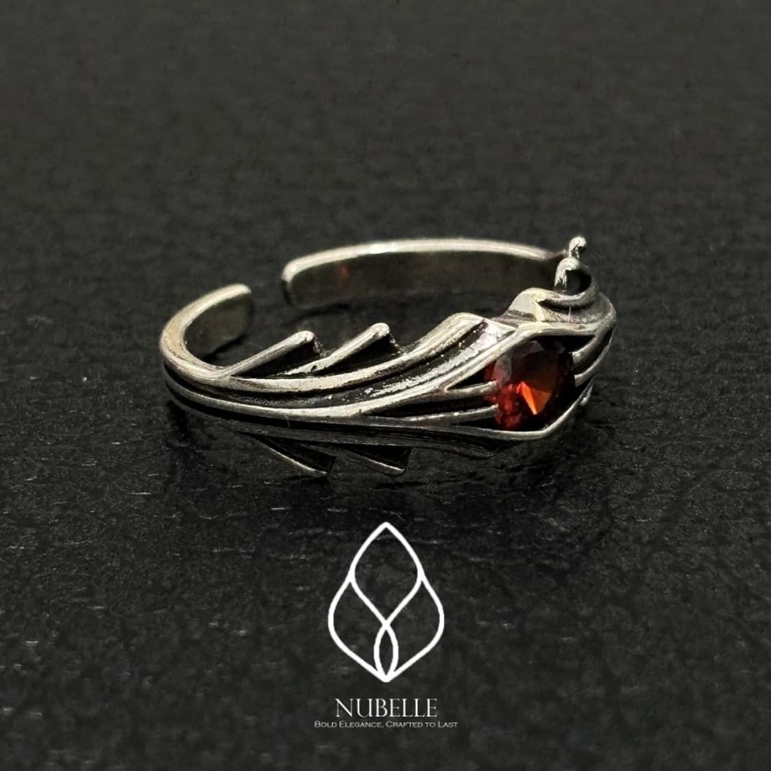 🌗Antique red eye ring / 엔틱 레드아이 반지 상품이미지8