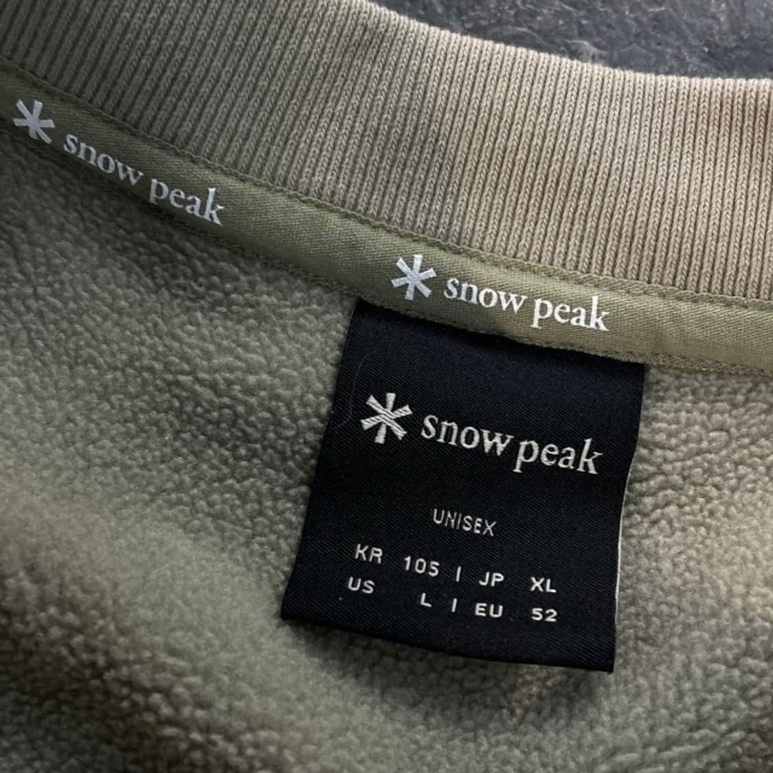 105 스노우피크 후리스 맨투맨 (변색아님, 햇빛) 상품이미지3