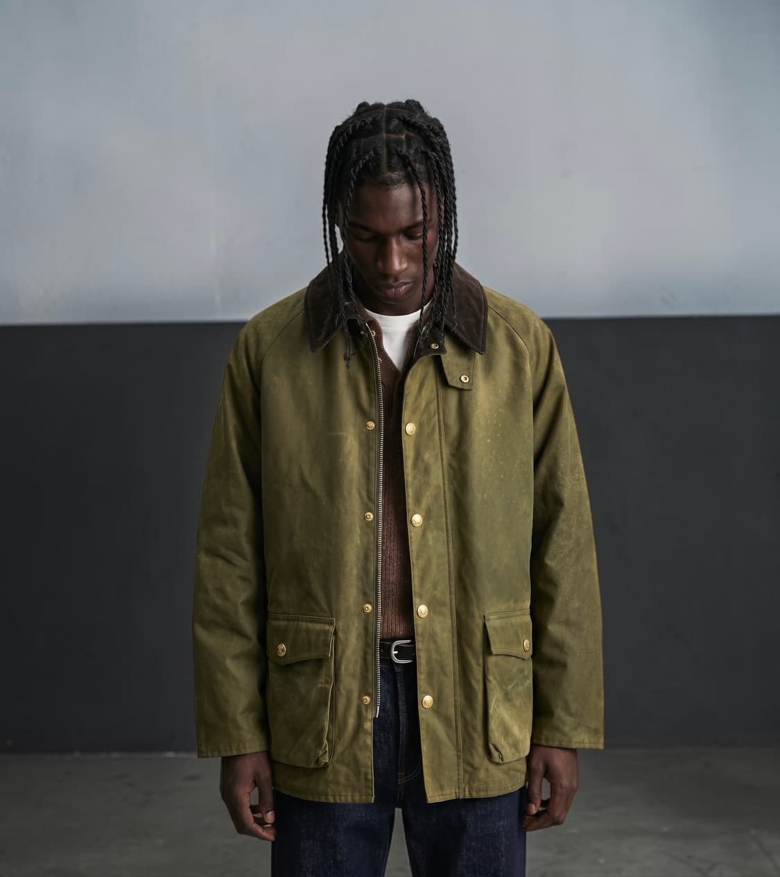 38/ 셀린느 21FW 금장버튼 왁스 자켓 상품이미지1