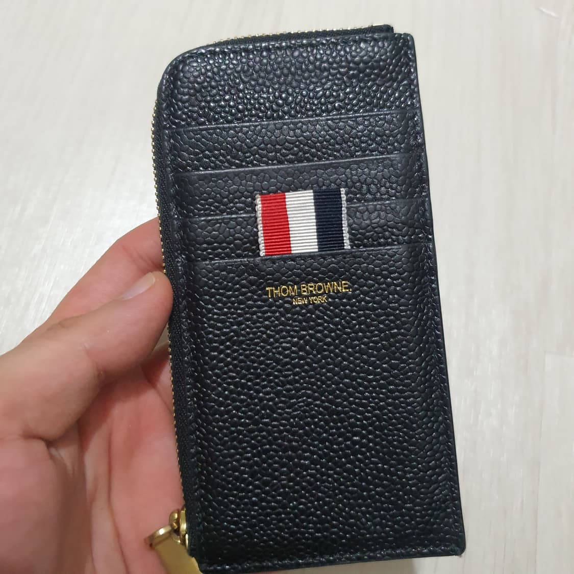정품 톰브라운 블랙 레더 카드지갑 상품이미지2