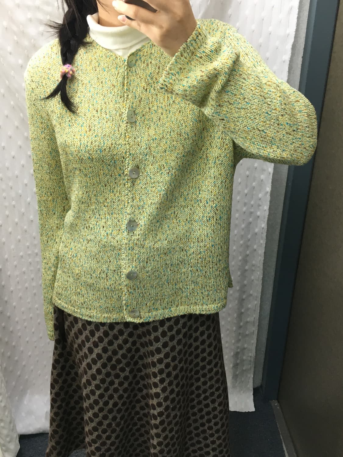 연두 보카시 니트 가디건 상품이미지2