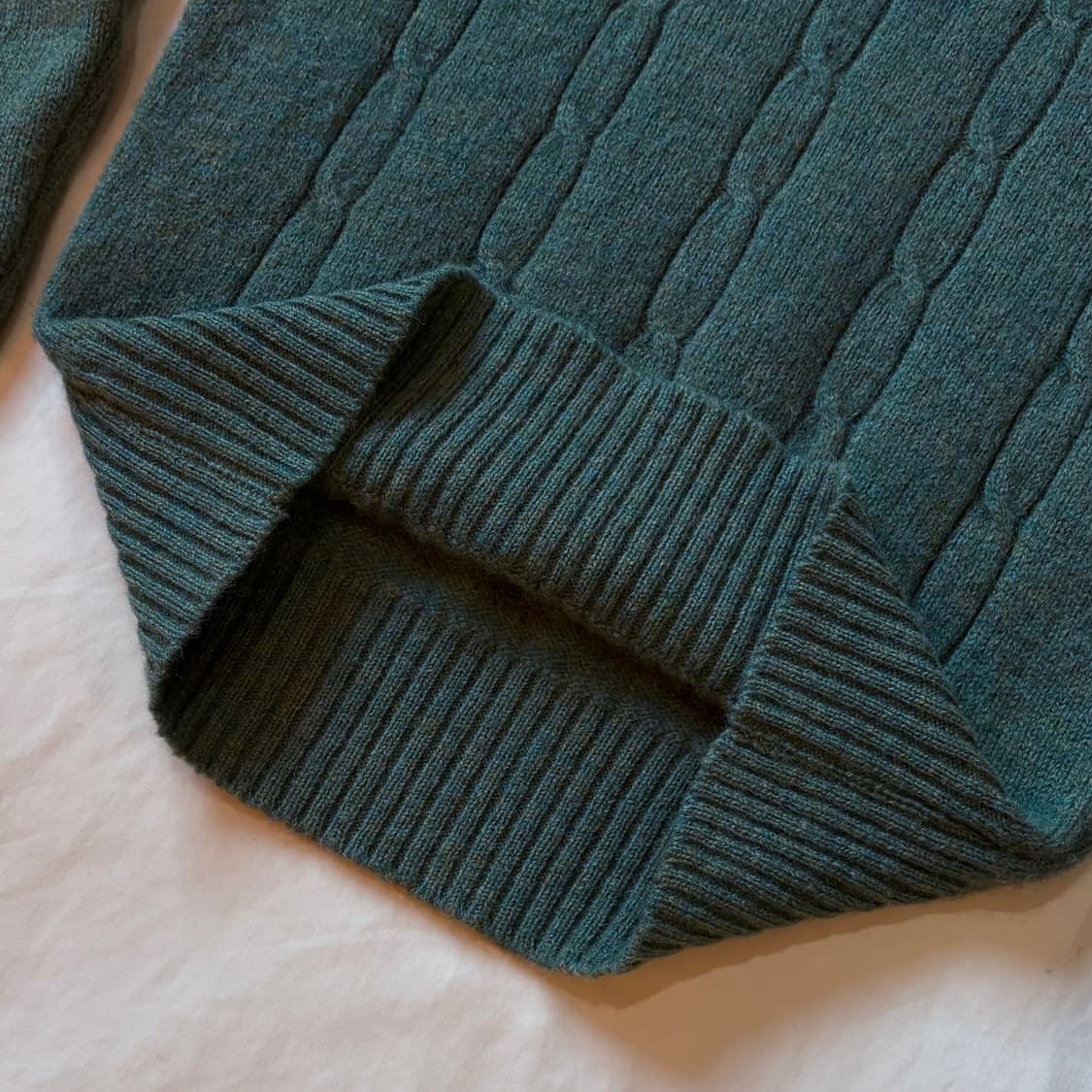 [M] 80s Saxony 셰틀랜드 퓨어 뉴 울 라운드 넥 니트 상품이미지5