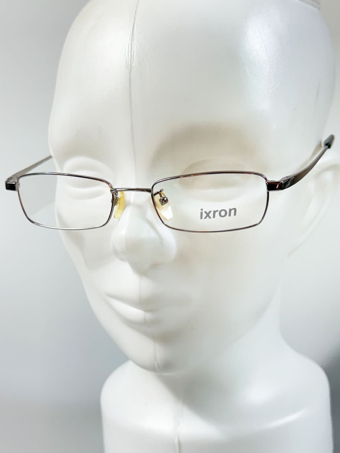 90s IXRON 건메탈 슬림 스퀘어 긱시크 빈티지 안경 상품이미지6