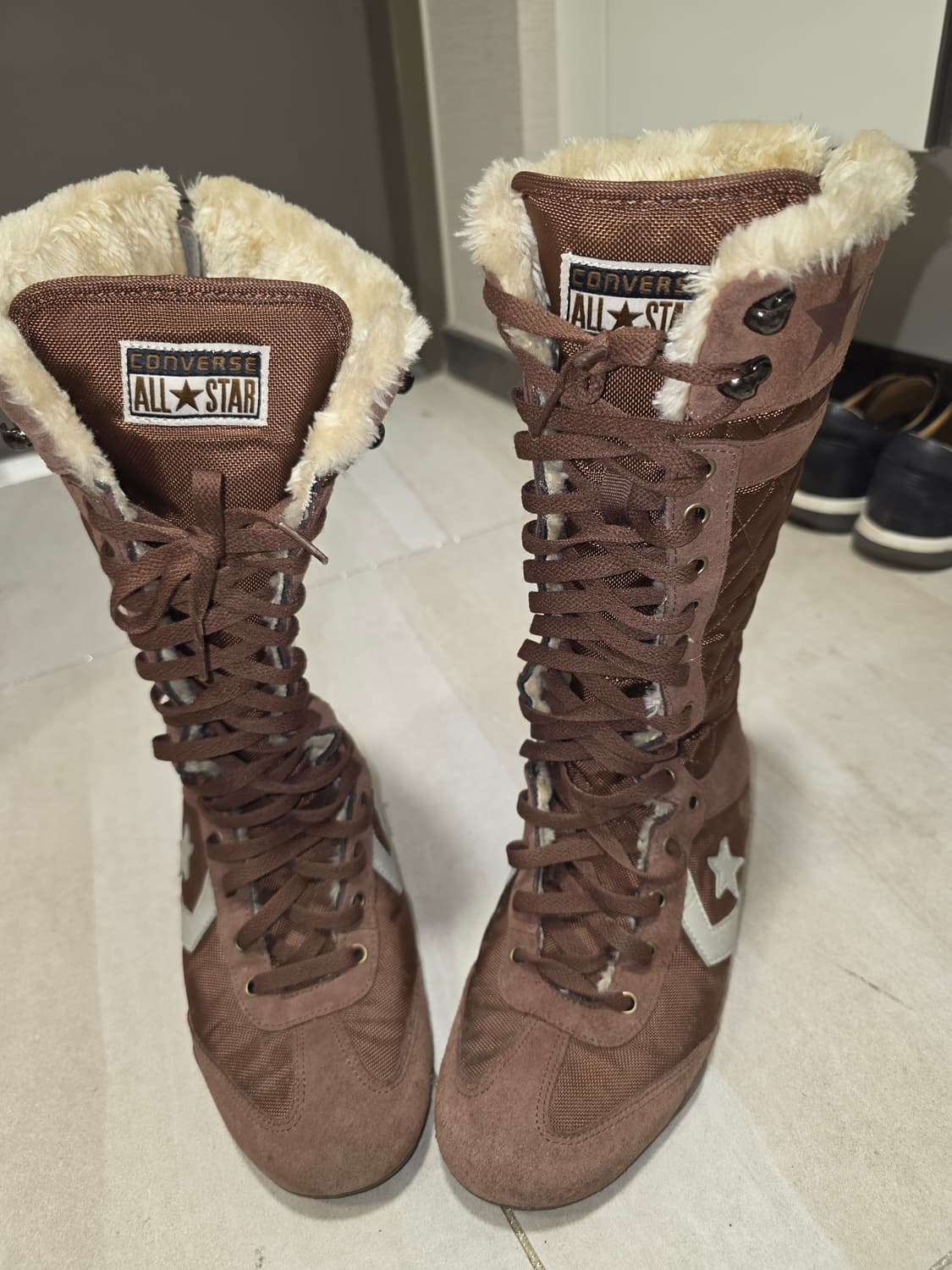빈티지 컨버스 스니커즈 퍼 부츠 상품이미지2