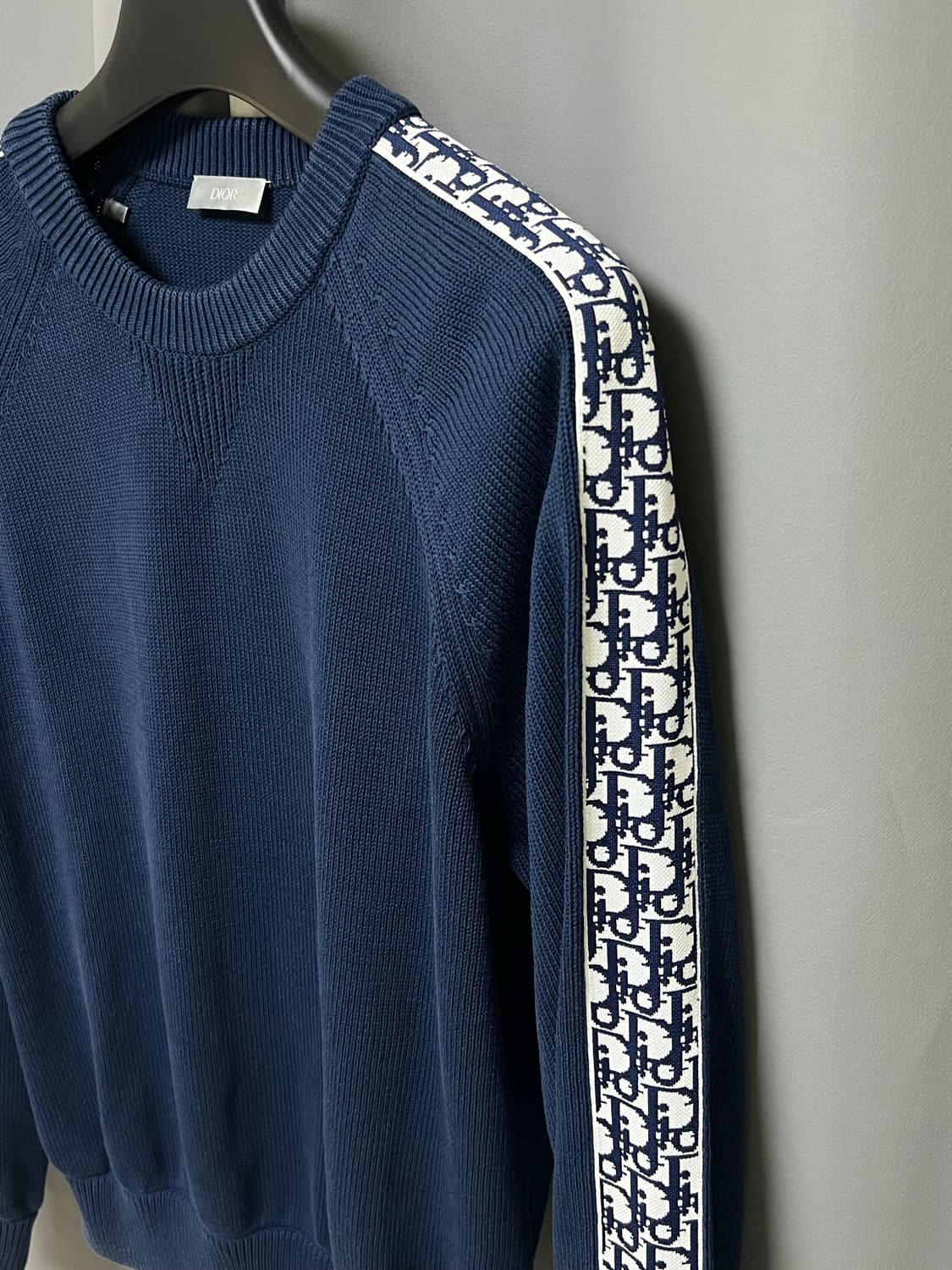 [정품] 드라이 O / 디올 인서트 니트 네이비 L 상품이미지2