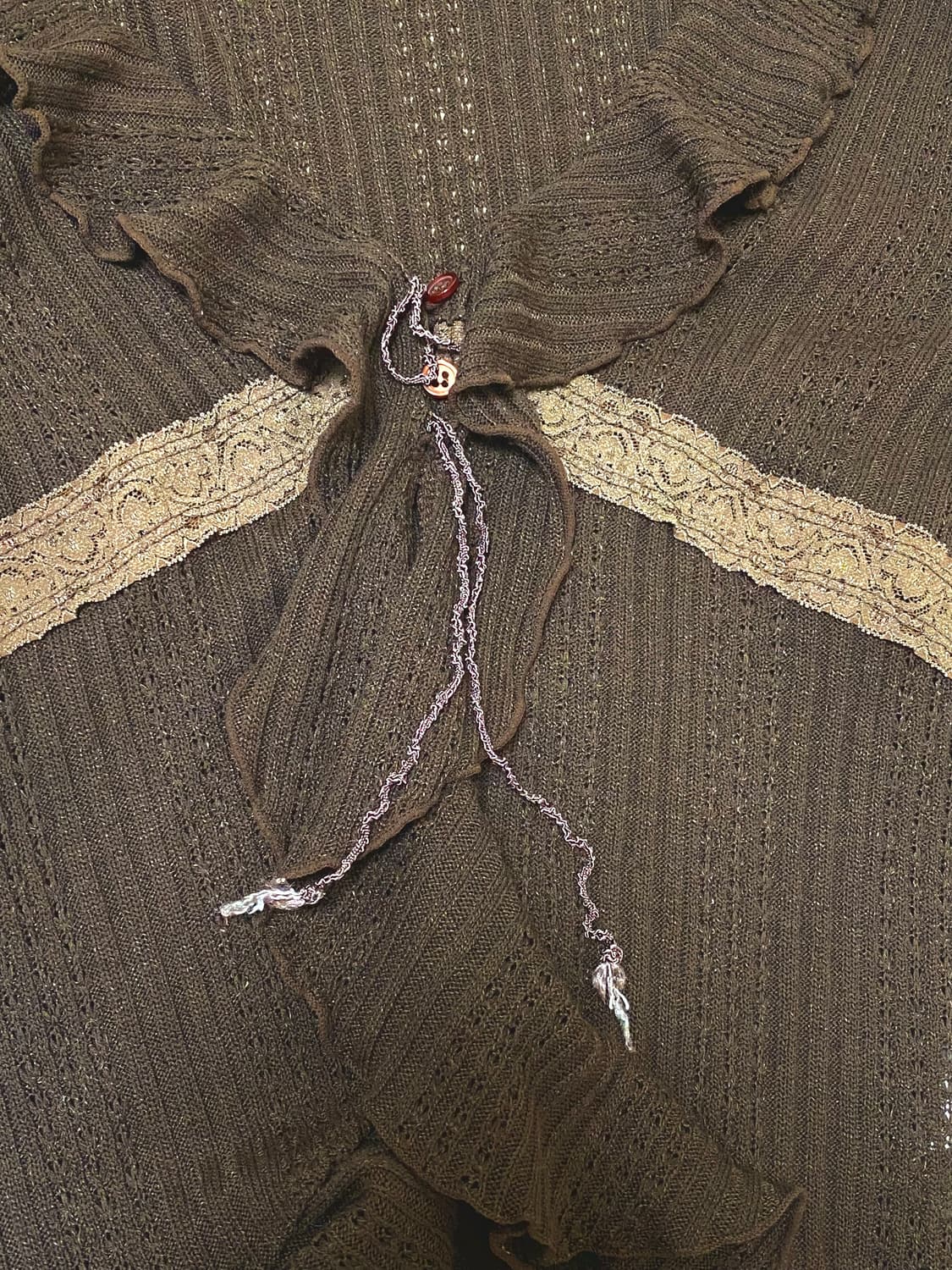 빈티지 러플 가디건 상품이미지2