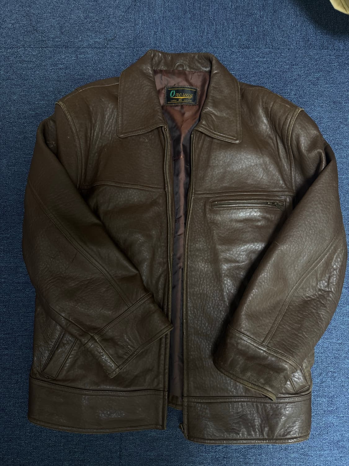 브라운 양가죽 가죽자켓 상품이미지1