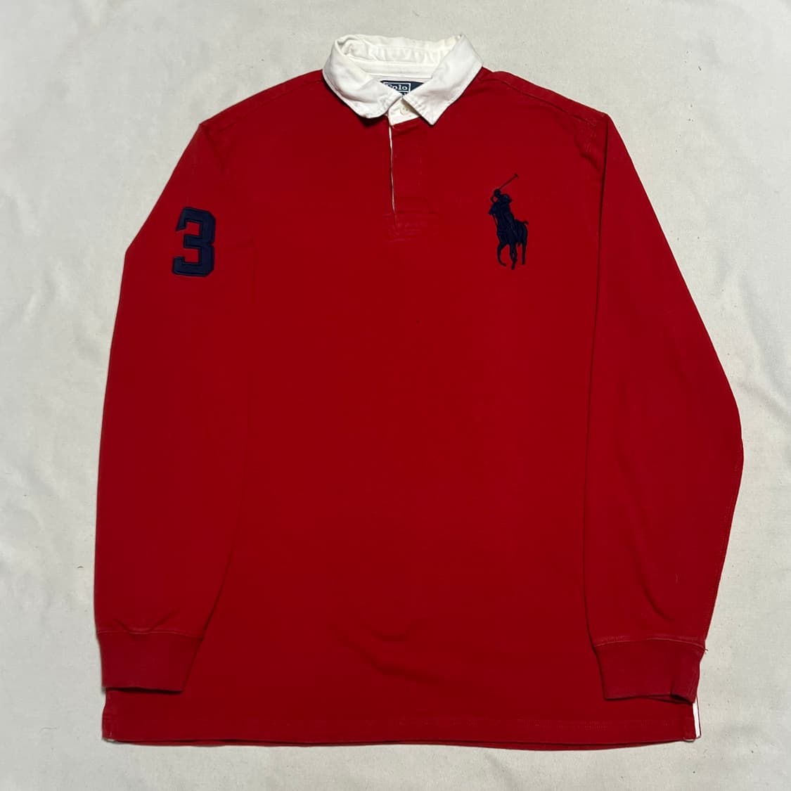 L 폴로랄프로렌 빅포니 레드 럭비 티셔츠 상품이미지2