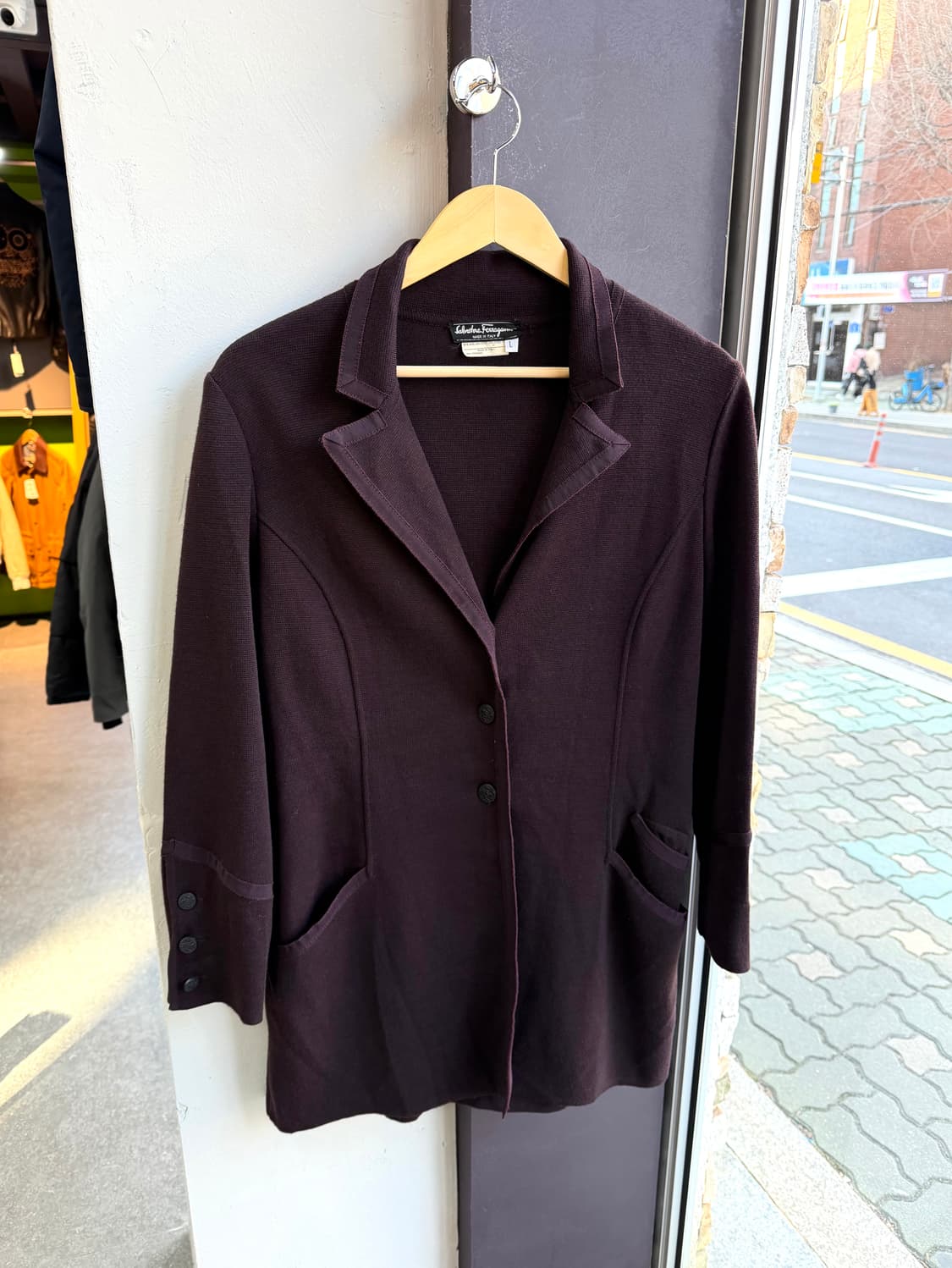 L/ 페라가모 버진울 롱 가디건 자켓 상품이미지2