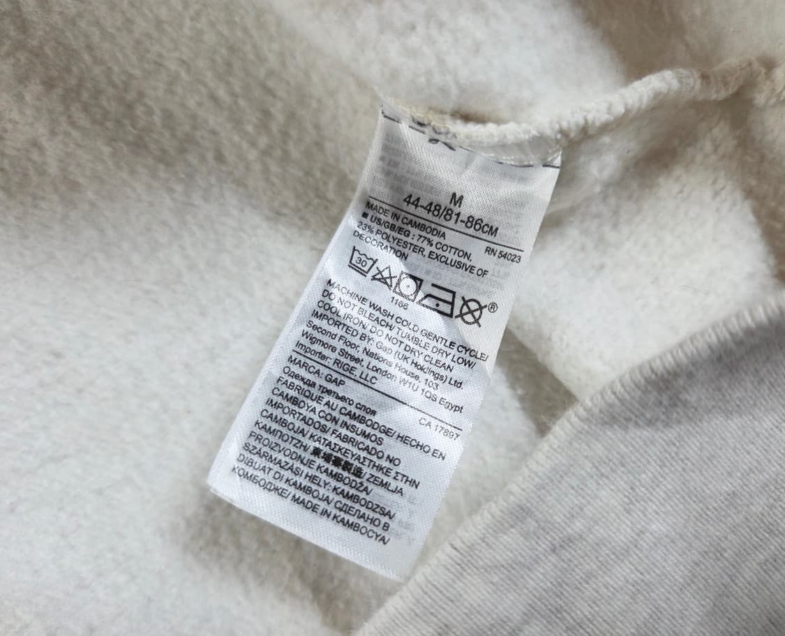 갭 GAP 오트밀 아치 로고 풀오버 후드티 상품이미지5