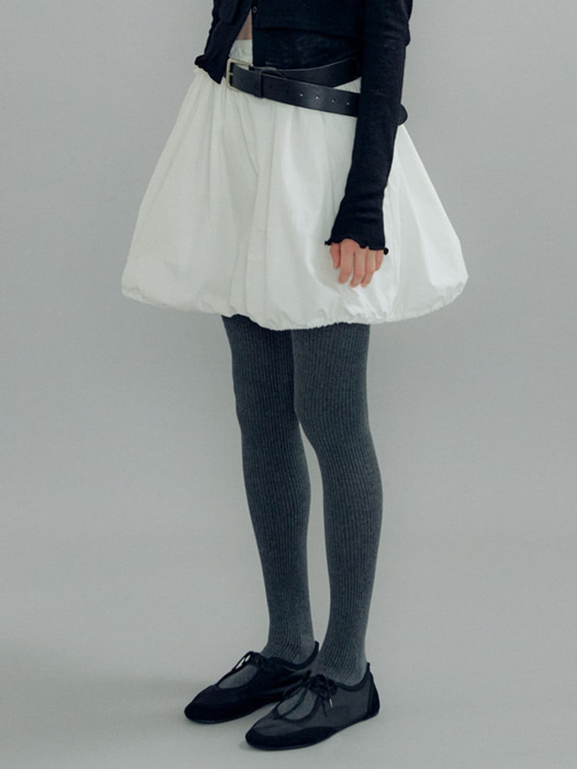 오이에프 벌룬 스커트 화이트 상품이미지2