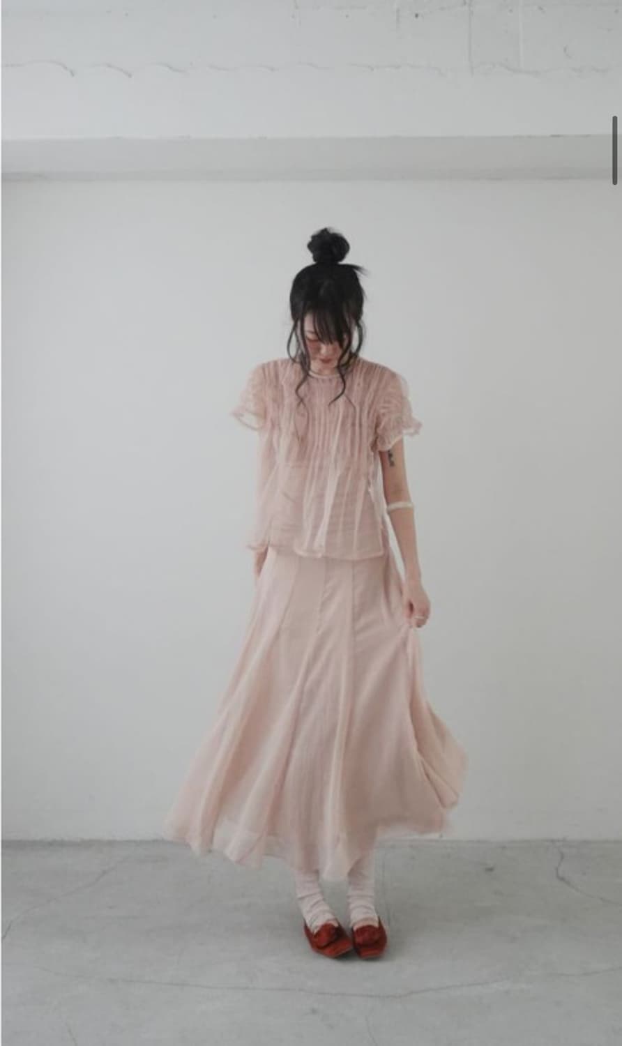 아델리오 쉬폰 셋업 ribbon chiffon 상품이미지2