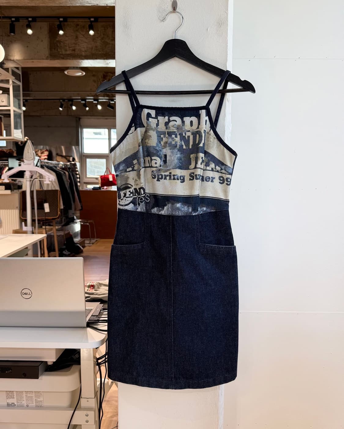 펜디 데님 그래픽 미니 원피스  상품이미지2