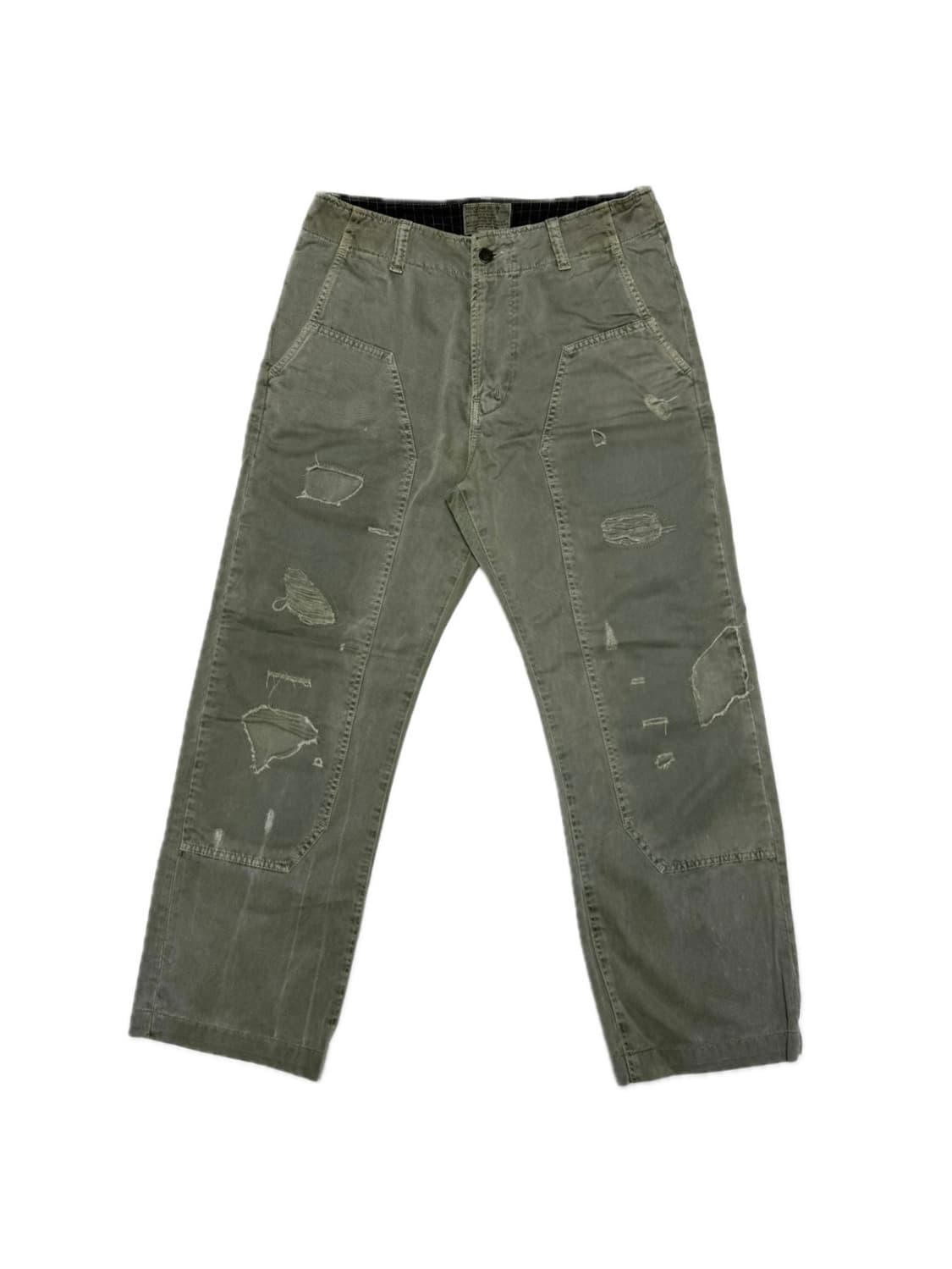 빈티지 디스 디테일 더블니 팬츠  상품이미지1