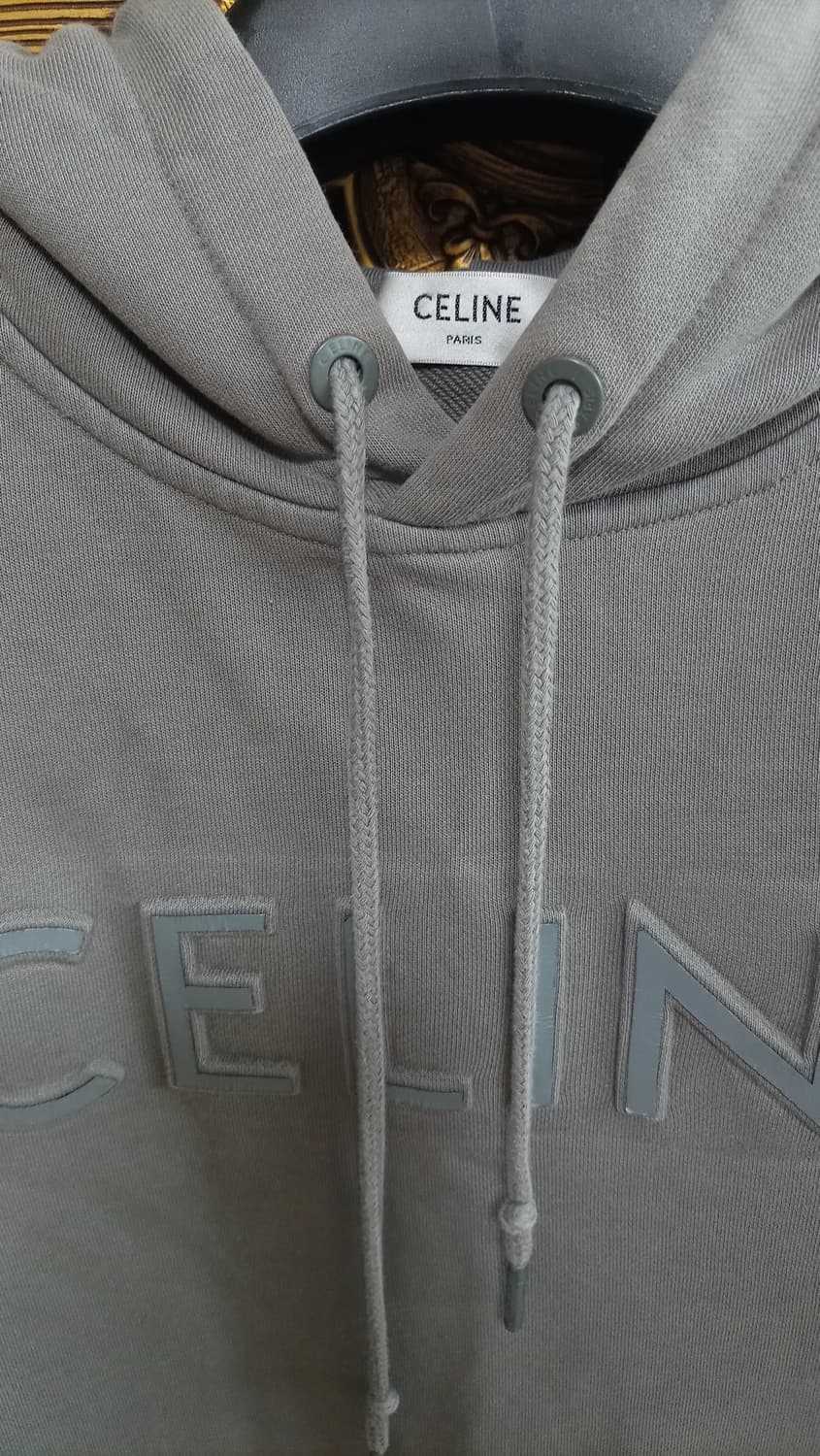 정품 셀린느 톤온톤 로고 루즈 후디 후드티 남여공용 상품이미지3