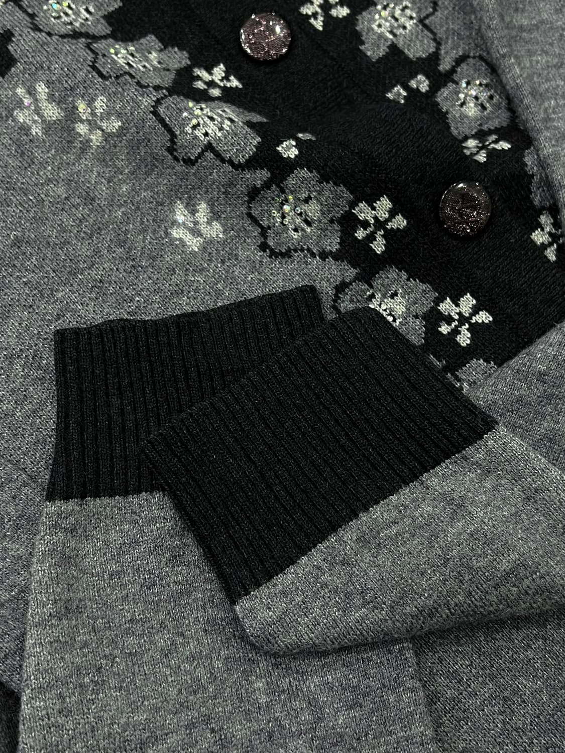 캐시미어 혼방 플라워 빈티지 가디건 상품이미지4