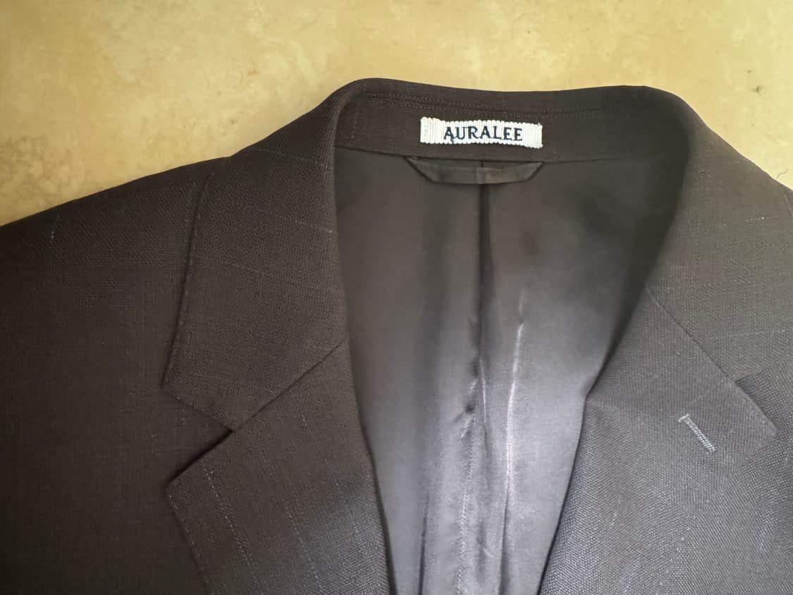 오라리 23ss 하드트위스트 파나마울 스트라이프 자켓 상품이미지6