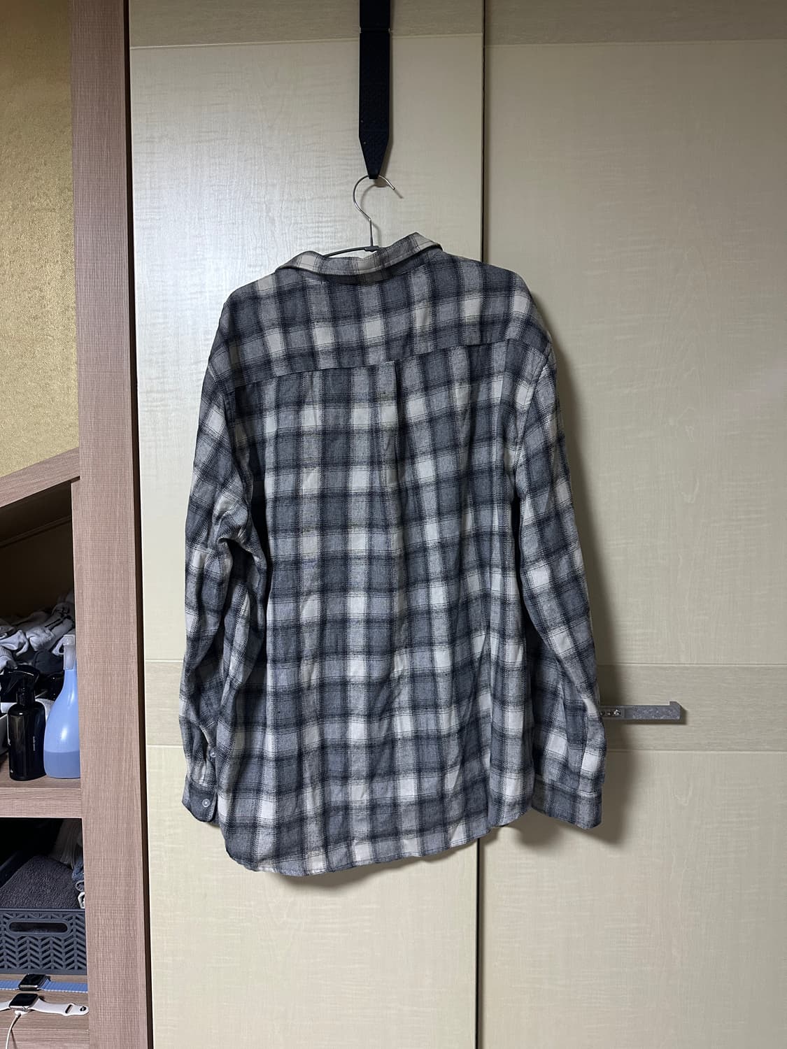 밀로아카이브 옴브레 체크셔츠 스모크그레이 XL 상품이미지3