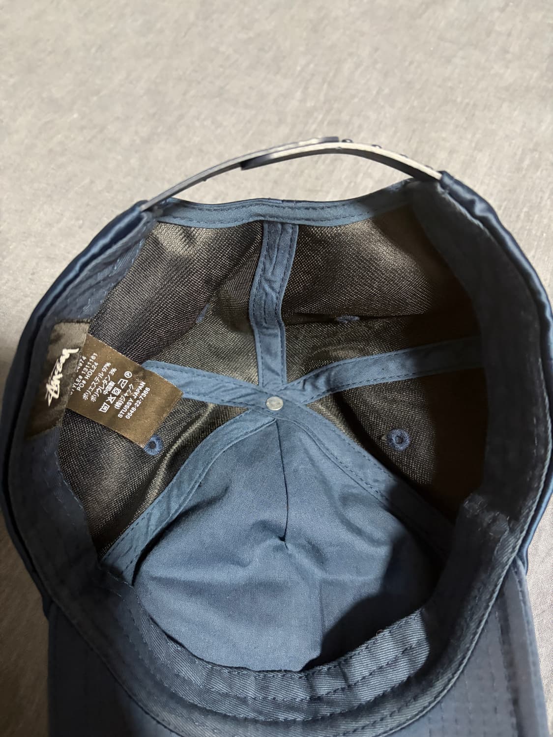 스투시 미드 뎁스 벌리 쓰레드 스냅백 네이비 상품이미지4