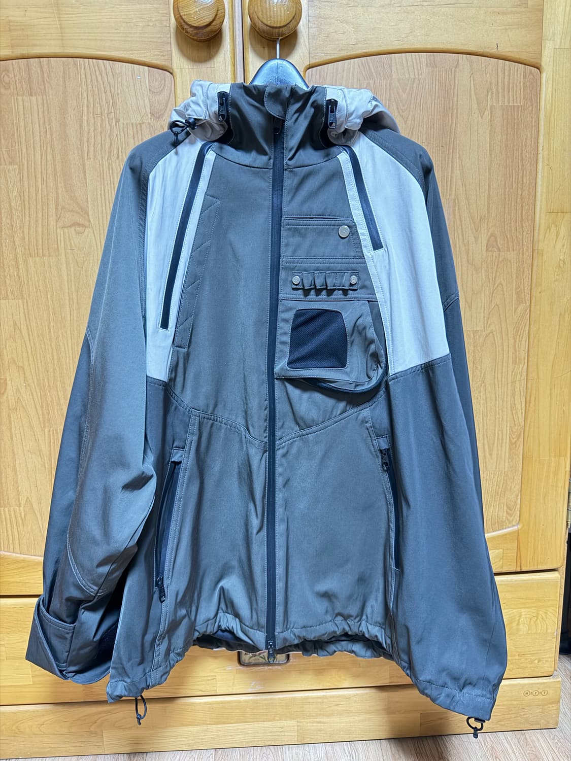 언더마이카 카메 멀티 지퍼 터틀 쉘 파카 (드리프트우드) 상품이미지1