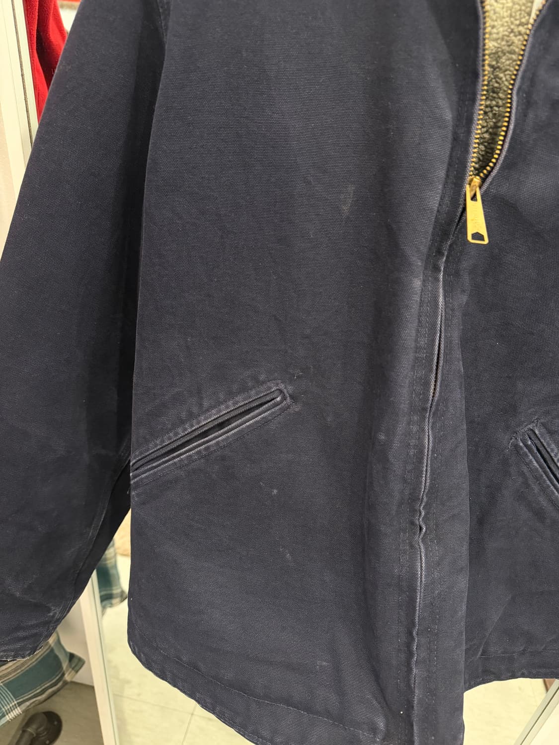 00s Carhartt 칼하트 덕 액티브 쉐르파 후드 워크 자켓 상품이미지7