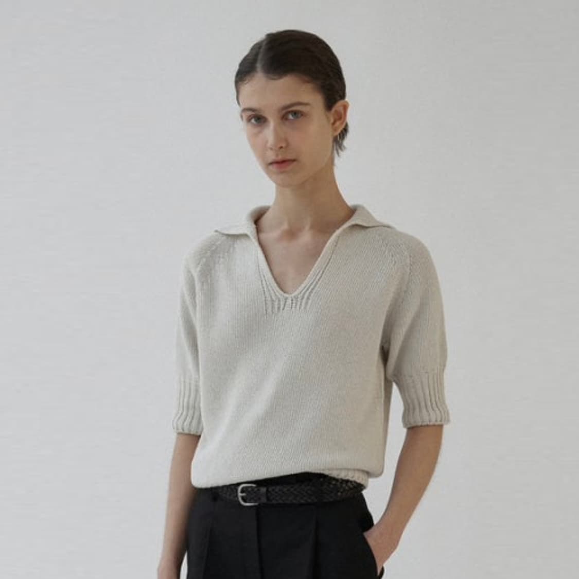 낫띵리튼(NOTHING WRITTEN) 코튼 폴로 반팔니트 55-66 상품이미지1