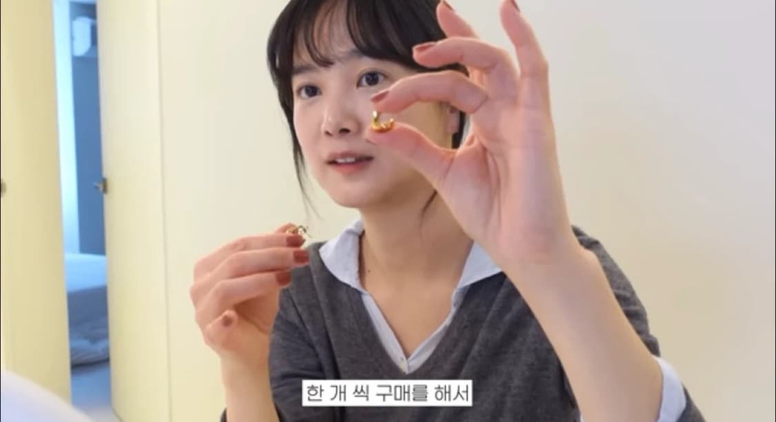 르메르 미니 드롭 이어링 실버 AC274 상품이미지6