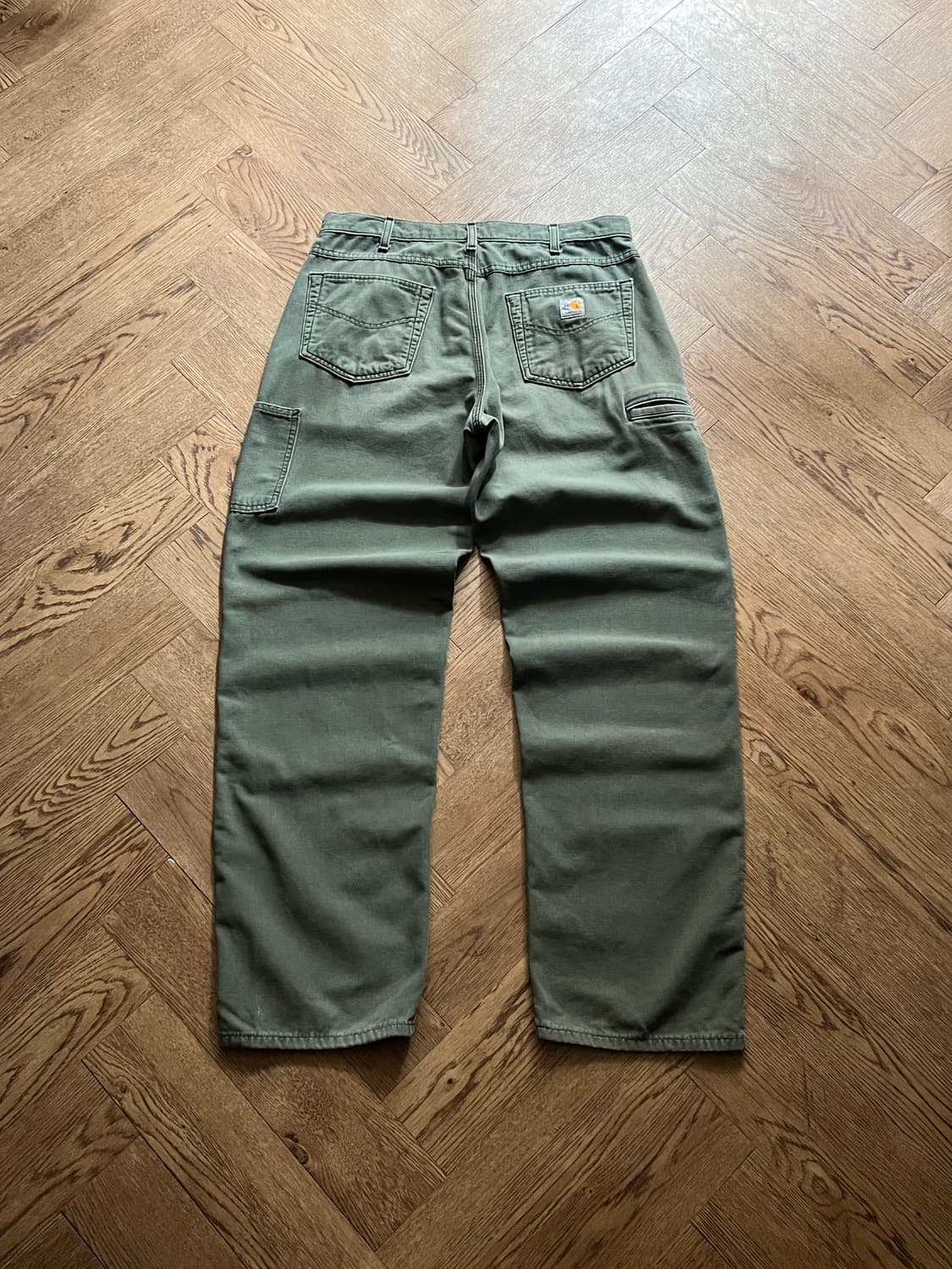 [35]칼하트FR USA 모스그린 싱글니 워크 팬츠 M13 상품이미지1