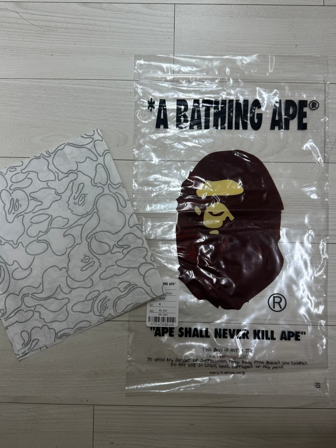 베이프 빅 에이프 헤드 티셔츠 블랙 M 상품이미지5