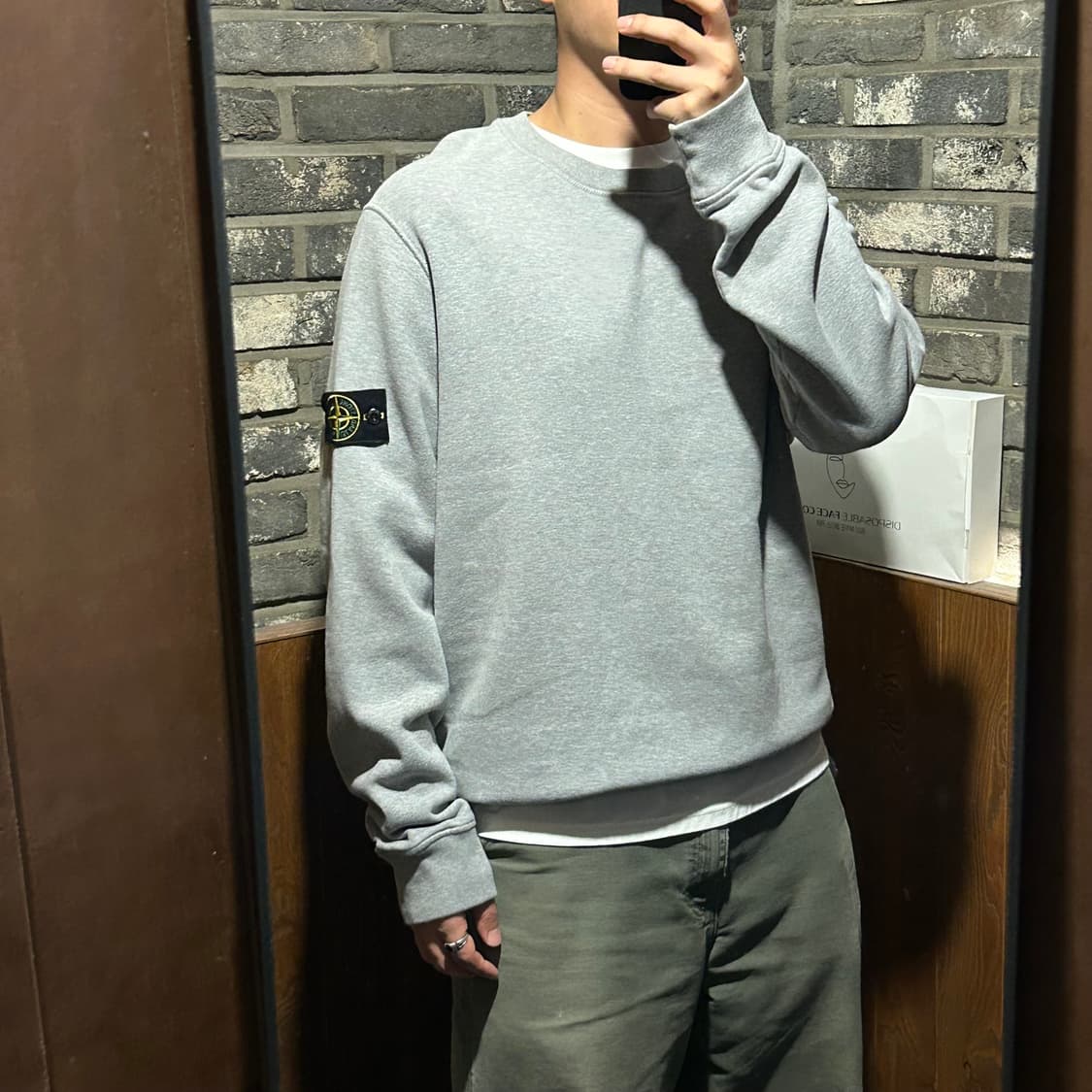 XXL) 스톤아일랜드 그레이 와펜 맨투맨 스웨트셔츠 상품이미지10