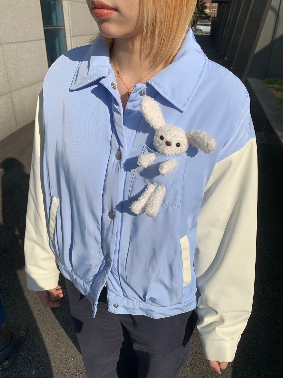 H&M 토끼인형 바시티자켓 상품이미지1