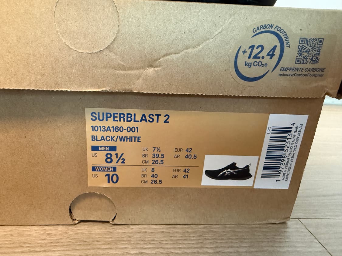 아식스 슈퍼블라스트2 블랙 265 상품이미지9