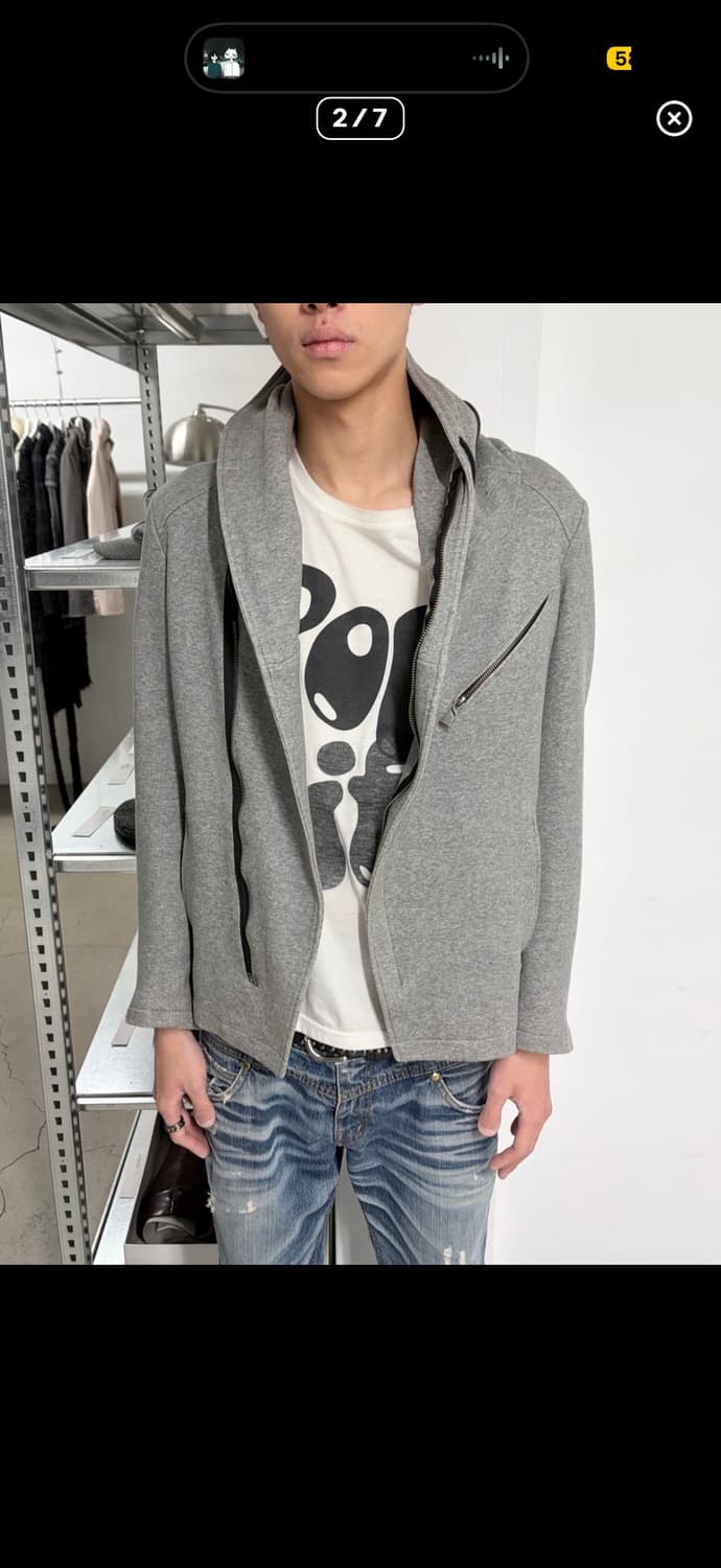 2000‘s 캐서린 햄넷 비대칭 스웨트 후디 자켓 상품이미지2