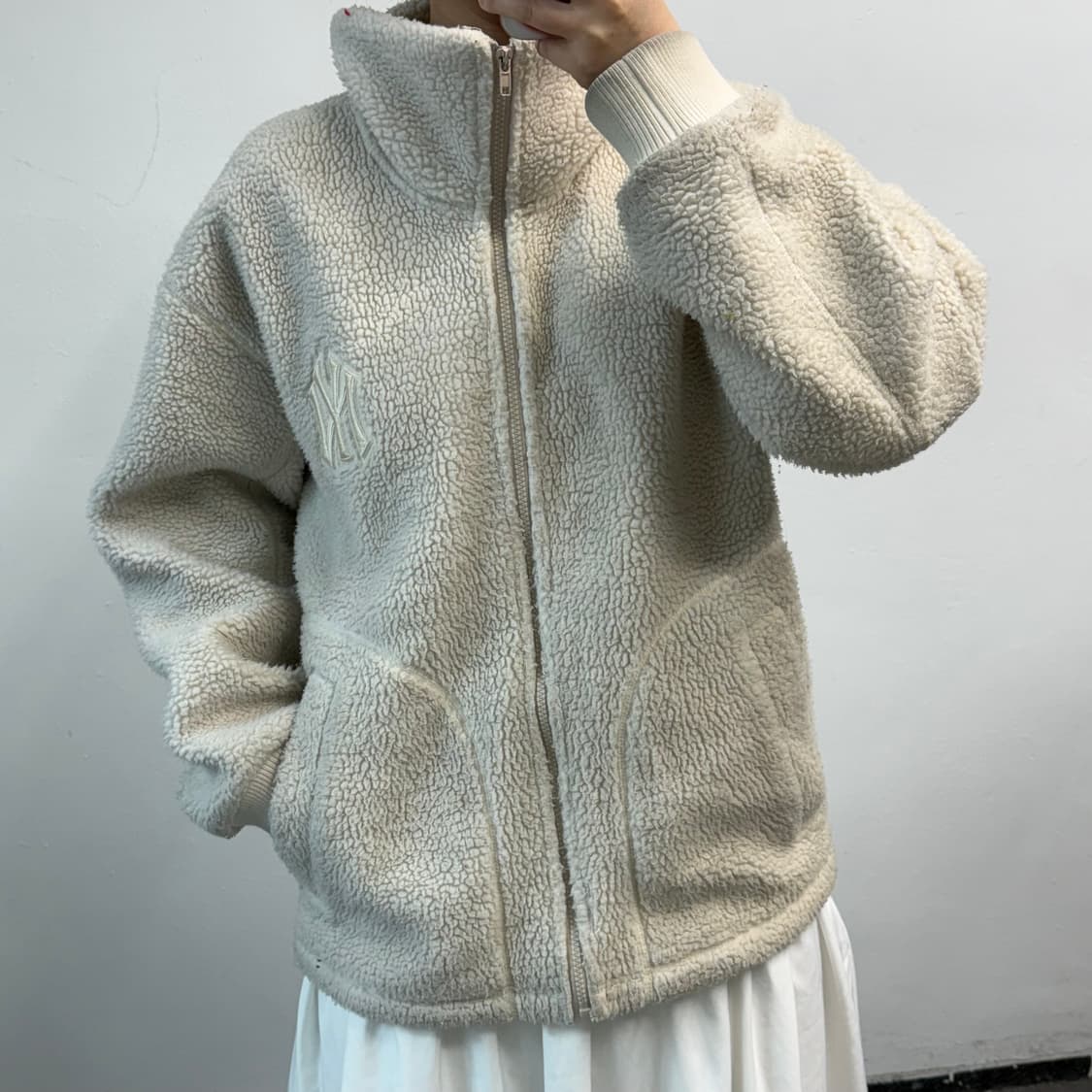 [L] MLB 아이보리 플리스 상품이미지1