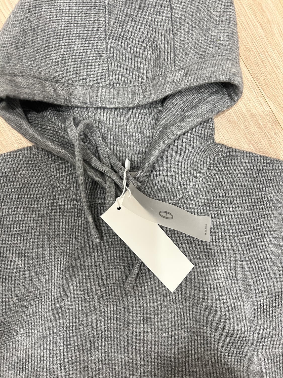 수아레 워셔블 니트 후드티 후드집업 그레이 L 상품이미지5