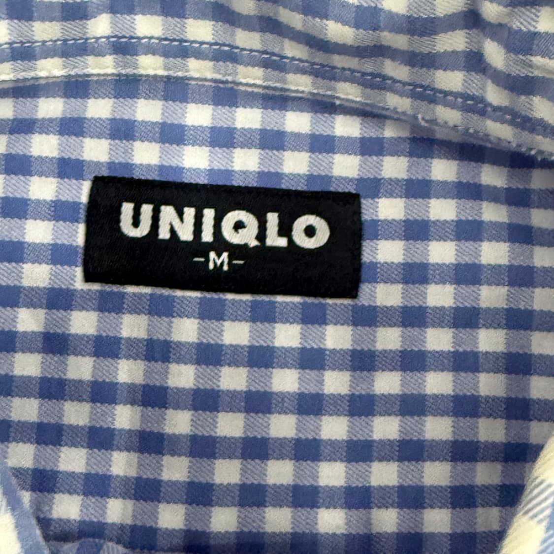 유니클로 블루 체크셔츠 상품이미지5