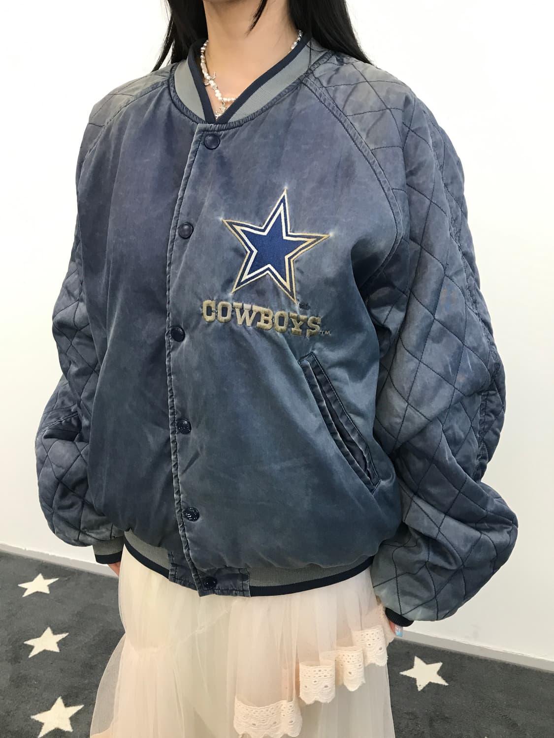 90s Dallas Cowboys NFL Satin Jacket 상품이미지3